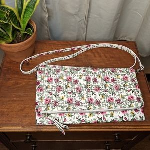 NWOT Max Edition studded rose print foldover purse